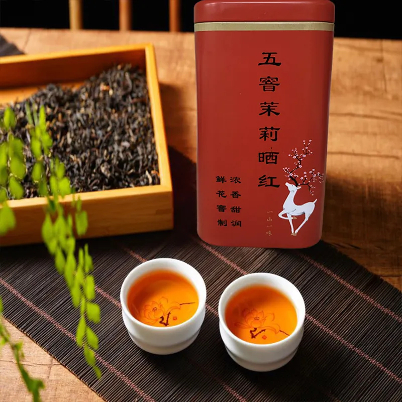 Юньнаньский дяньхунский жасминовый красный чай, в банке 250 г (1)